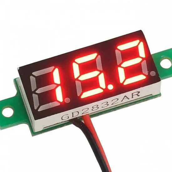 0.28-inch Red Ultra-Small Digital 3.2-30V DC Voltmeter