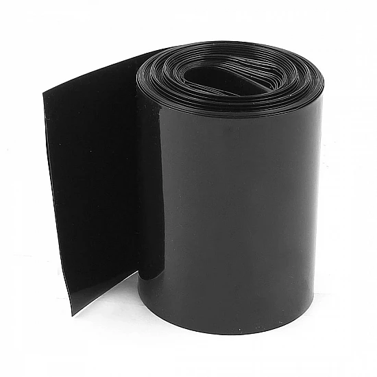 150mm PVC Heat Shrink Sleeve for Battery Pack - 1 Meter (Black)