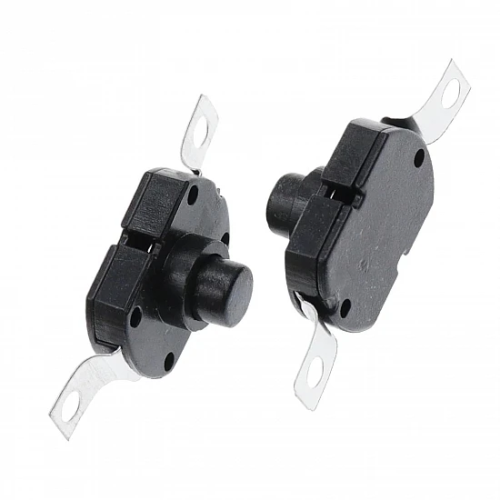 1712 Flashlight Switch Self-Locking 2-Pin Long Curved Feet (Iron)