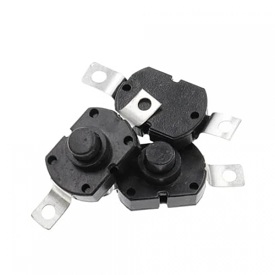 1712 Flashlight Switch Self-Locking 2-Pin Long Curved Feet (Iron)