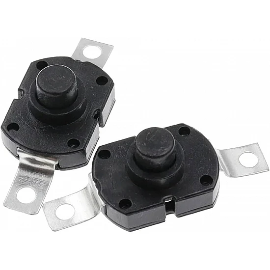 1712 Flashlight Switch Self-Locking 2-Pin Long Curved Feet (Iron)