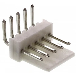3.96mm Spacing 5 Pin Curved Header Connector 