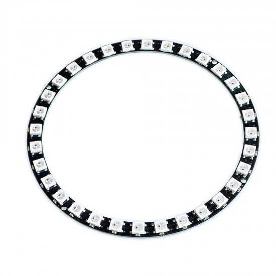32-Bit WS2812B 5050 RGB LED Round Development Board - Addressable Circular Ring