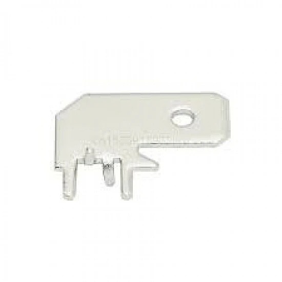 6.3mm Flag-Shaped PCB Inserts 250 Type Elbow with Positioning Pads