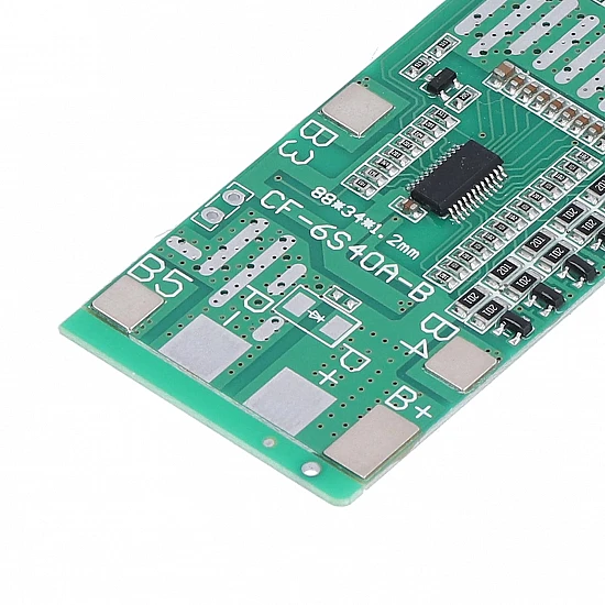 6S 24V 20A Li-ion Battery Protection Board with Equalization - Integrated BMS