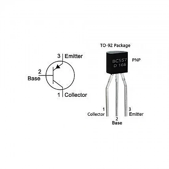 BC557-B PNP Type Direct Plug Crystal Transistor
