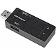 Black USB Intelligent Digital Display Current & Voltage Tester