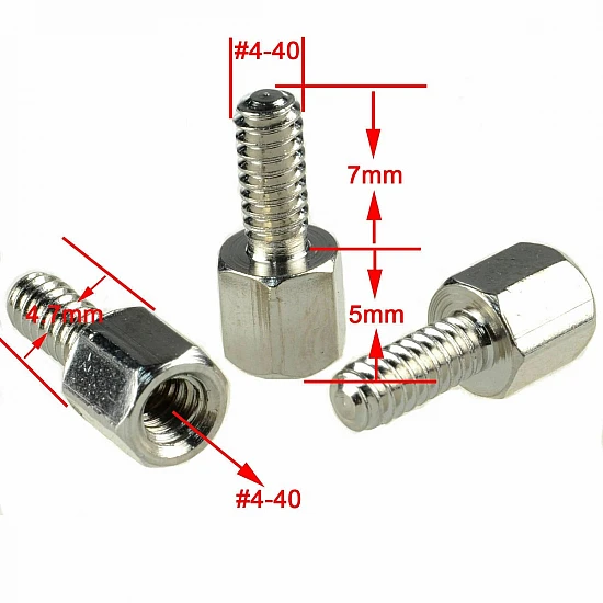 DB9 VGA Connector Screw British Nickel-Plated Iron Standoff Nut