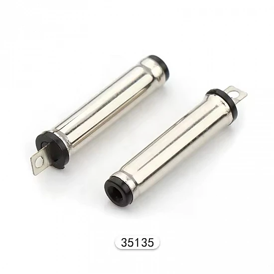 DC35135 3.5x1.35mm Tuning Fork Male DC Power Plug - Black Plastic