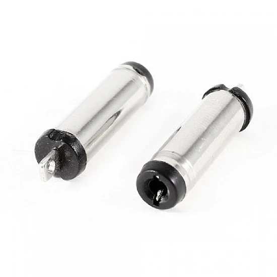 DC5525 5.5x2.5mm Tuning Fork Male DC Power Plug - Black Plastic