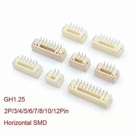 GH 1.25mm Pitch GH-2P SMT Horizontal Socket Connector with Lock