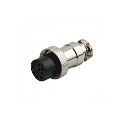 GX16 6 Pin Female Core Aviation Socket Connector for Panel Mount