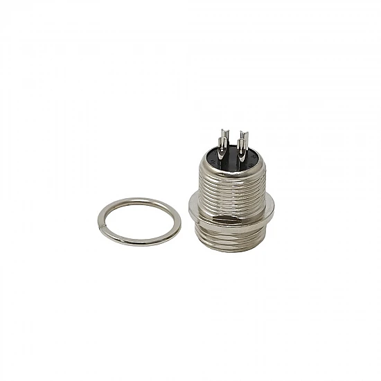 M12 GX12 4 Pin Male Aviation Plug Connector