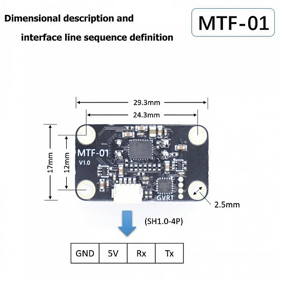 MicoAir Optical Flow Ranging Sensor Integrated With MTF-01 Drone Positioning Module & 8m Laser Ranging PMW3901 Sensor
