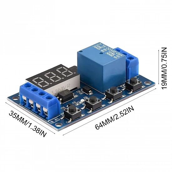 Micro USB 5V-30V Delay Relay Module - Cyclical Timing Controller with Power-Off Delay