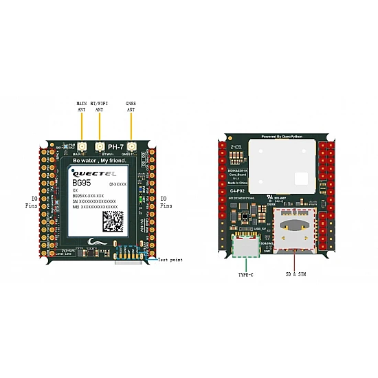 Quectel BG95-M3 QuecPython Evaluation Board with GNSS Positioning Antenna