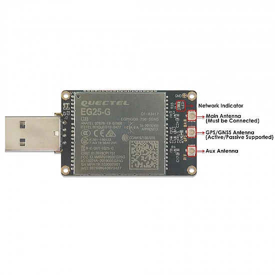 Quectel EG25-G LTE Cat 4 Global IoT Module USB Dongle with Antenna