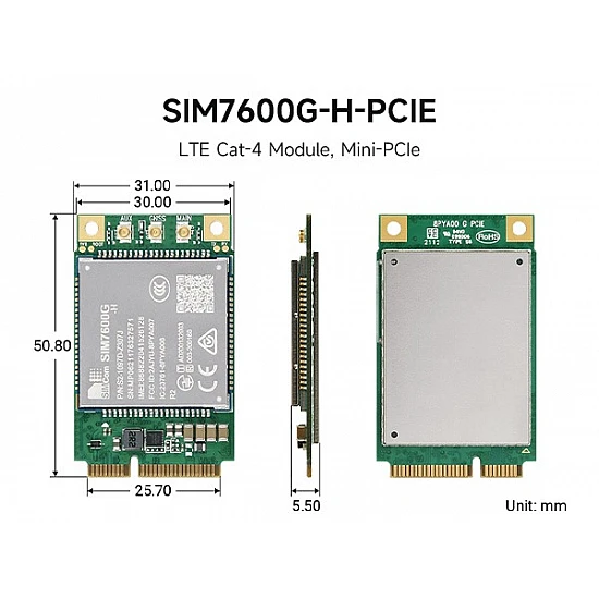 SIM7600G-H MINIPCIE LTE Module 4G module