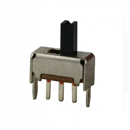 SS-12D07 1P2T 3-Pin Vertical Toggle Switch with Fixed Legs