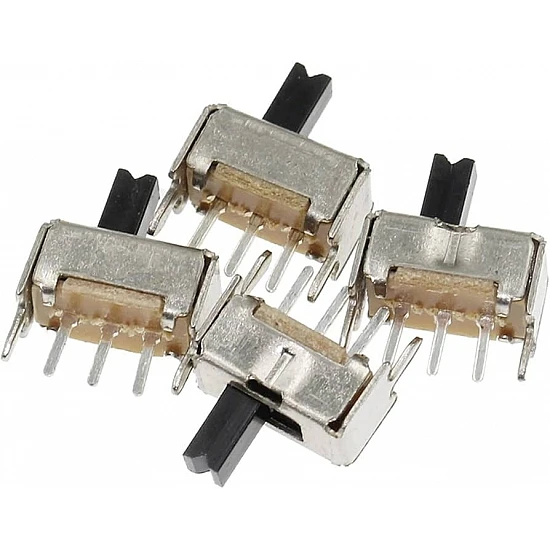 SS-12D07 1P2T 3-Pin Vertical Toggle Switch with Fixed Legs