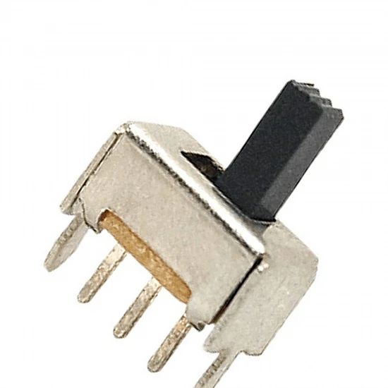 SS-12D07 1P2T 3-Pin Vertical Toggle Switch with Fixed Legs