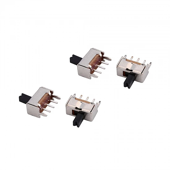 SS-12D07 1P2T 3-Pin Vertical Toggle Switch with Fixed Legs