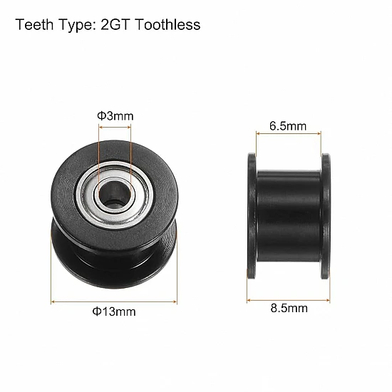 Teethless 3mm Inner Hole 2GT Synchronous Pulley For 6mm Belt