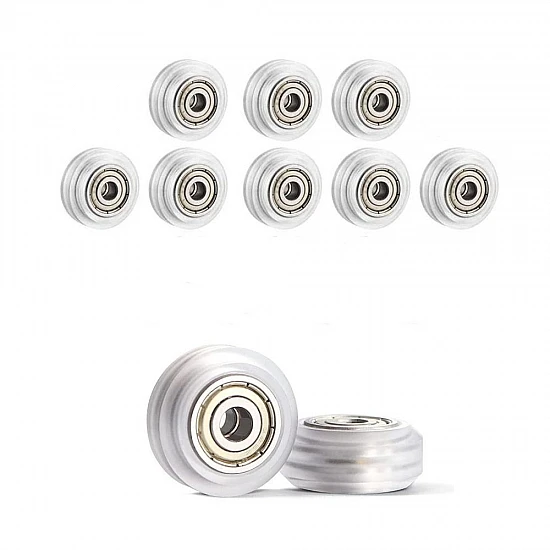 Transparent Polycarbonate V-Wheel with High-Precision Bearing for 2020 Profile