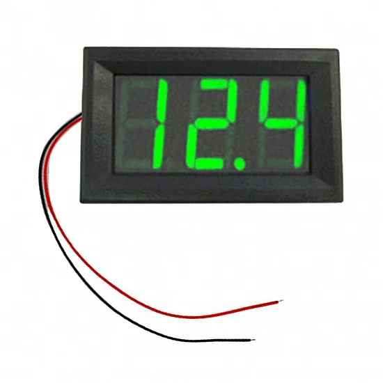 Two-wire DC 5V-120V digital 0.56" Green display voltmeter