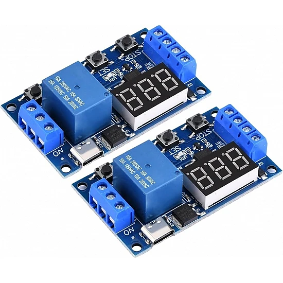 Type-C 5V-30V Delay Relay Module - Cyclical Timing Circuit Switch with Power-Off Delay