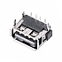 USB AF Female Socket 10mm Short Flat 4-Pin 90-Degree PCB Mount