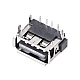 USB AF Female Socket 10mm Short Flat 4-Pin 90-Degree PCB Mount