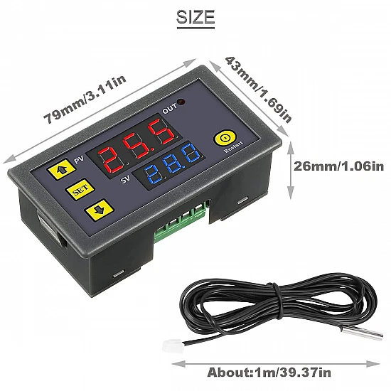 W3230 High Precision 12v Temperature Controller Digital Display Thermostat Module