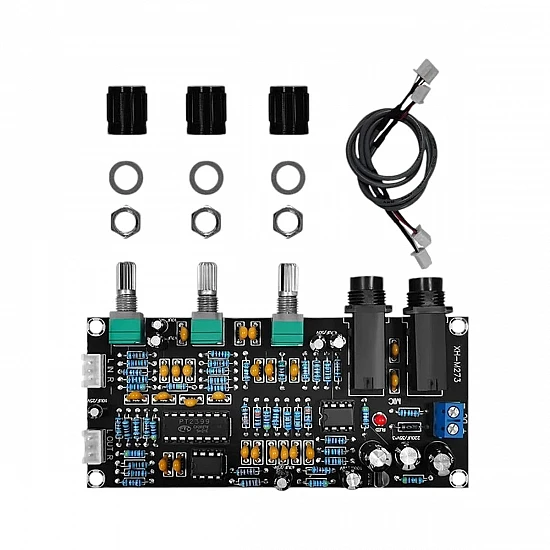 XH-M273 Digital Karaoke Reverb Board - PT2399 Dual Mic Amplifier DC 12-24V