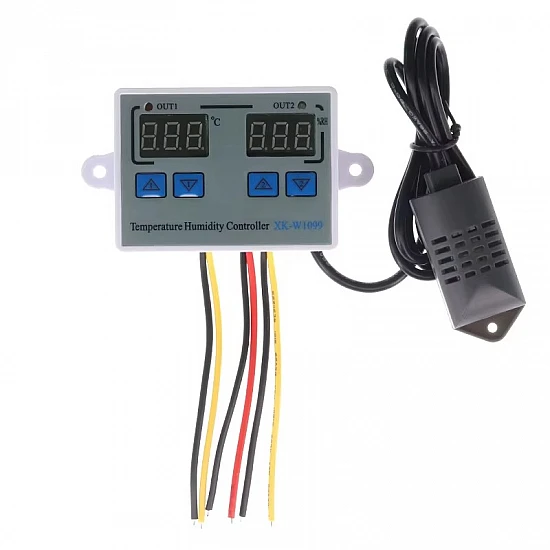 XK-W1099 Dual Digital Temperature and Humidity Controller 12V DC
