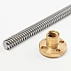 300mm Trapezoidal Lead Screw 8mm Thread 2mm Pitch Lead Screw with Copper Nut