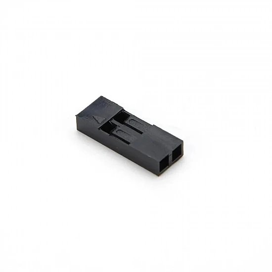 2-Pin 2.54mm Pitch Black Dupont Female Connector Housing Shell