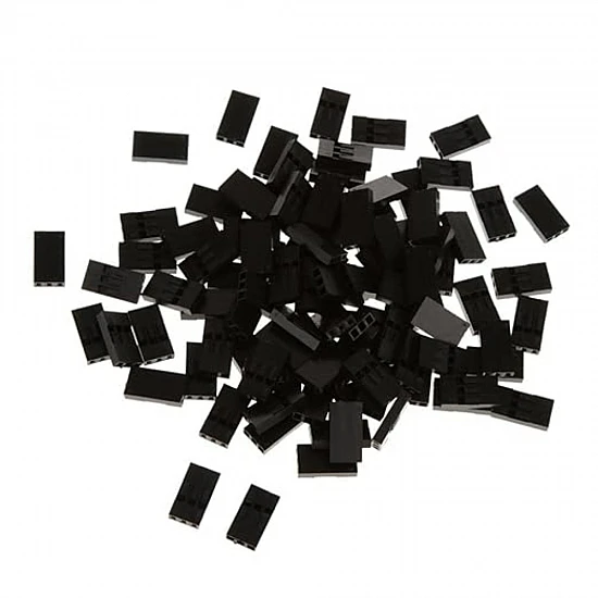 3-Pin 2.54mm Pitch Black Dupont Female Connector Housing Shell