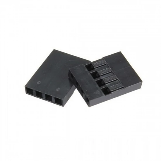 4-Pin 2.54mm Pitch Black Dupont Female Connector Housing Shell