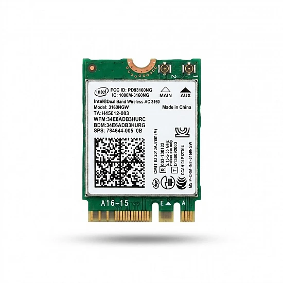 Intel 3160AC Dual Band Wireless-AC 3160NGW M.2 WiFi & Bluetooth Card