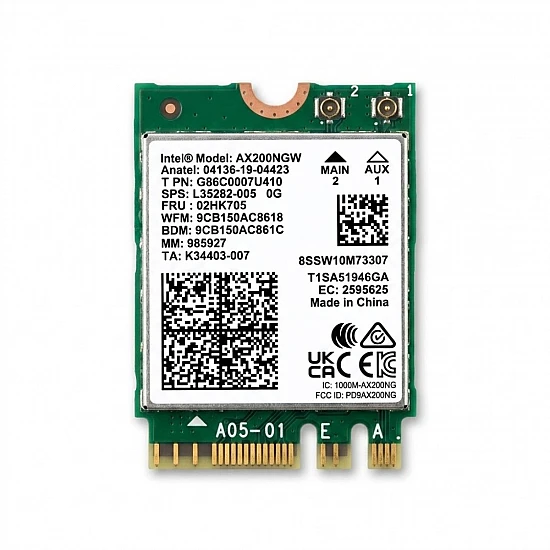 AX200NGW Wi-Fi 6 Dual-Band M.2 Wireless Network Card 3000Mbps