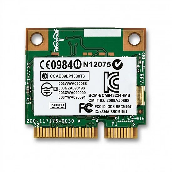 Broadcom BCM943224HMS Dual Band WiFi Half Mini PCIe Card
