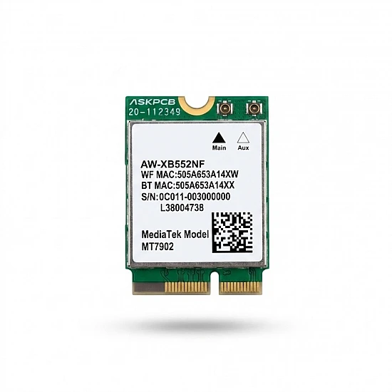 MediaTek MT7902 AW-XB552NF Wi-Fi 6E & Bluetooth 5.2 M.2 Card