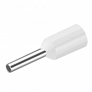 E0508 Insulated Cord Pin End Terminal White (0.5mm² / 22 AWG)