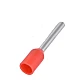 E7508 Insulated Cord Pin End Terminal Red (0.75mm² / 20 AWG)