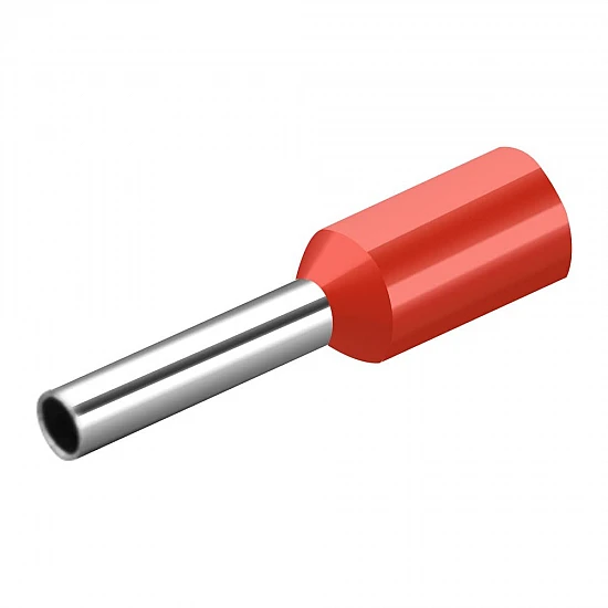 E1008 Insulated Cord Pin End Terminal (1.0mm² / 18 AWG)