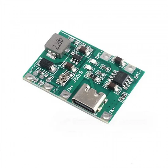 J5019 3.7V to 9V 5V 2A 18650 Lithium Battery Charge Discharge Integrated Module Type-C 