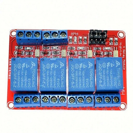 4-Channel 5V Relay Module with Optocoupler Isolation