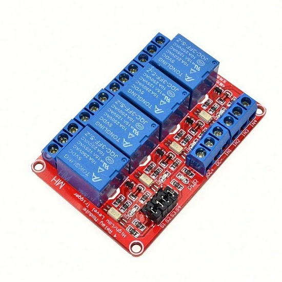 4-Channel 5V Relay Module with Optocoupler Isolation