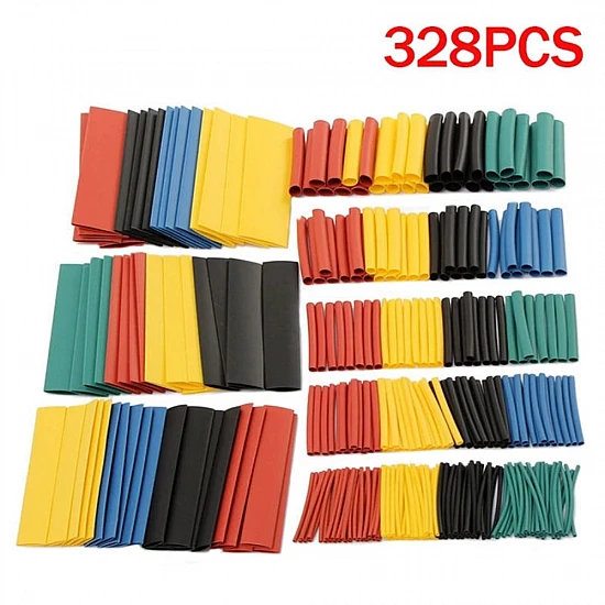 328Pcs Heat Shrink Tubing Insulation Sleeve Kit Multi-Color